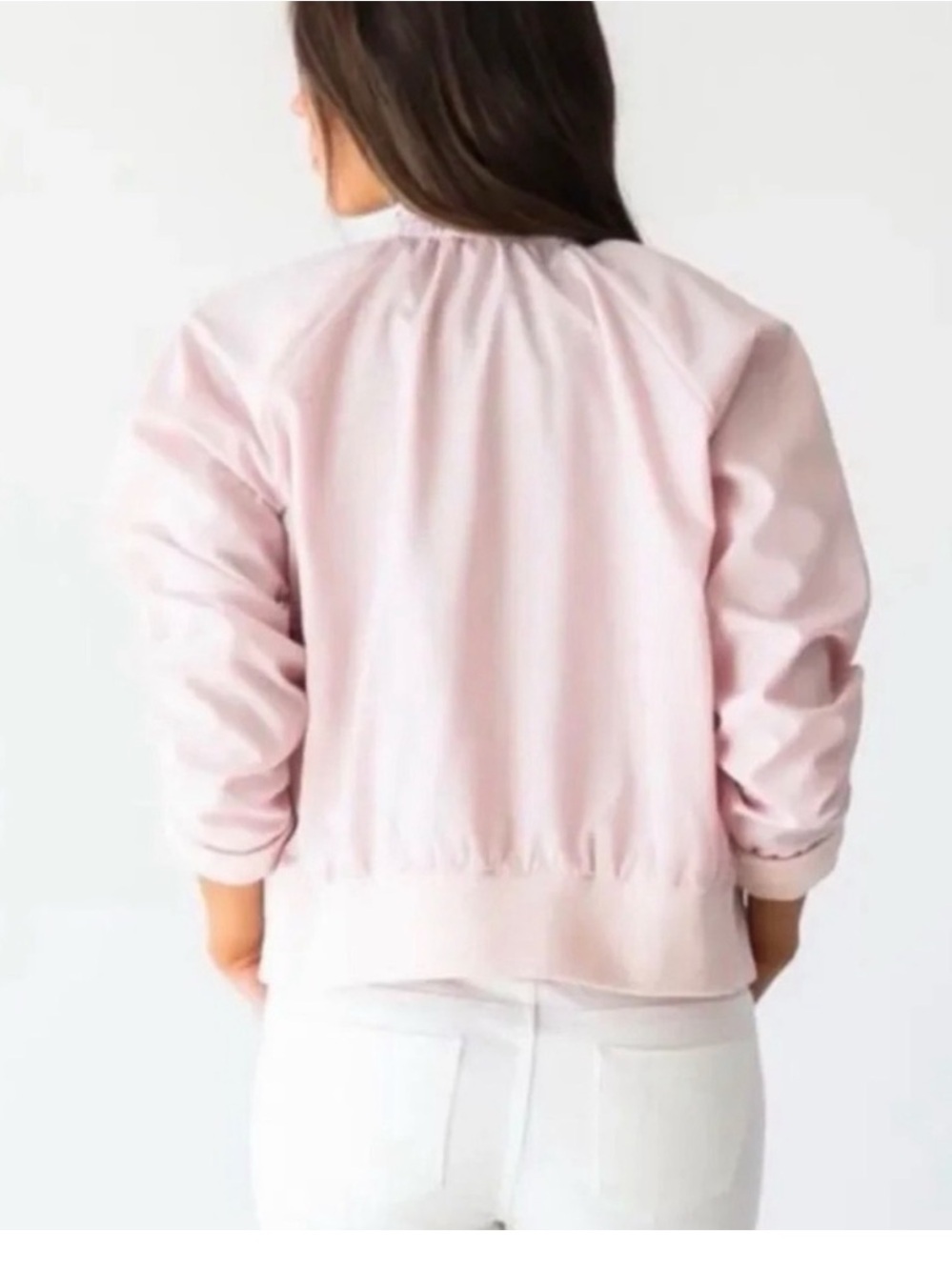 GARAGE Light Pink Women's Bomber Jacket - Casual Everyday Layer! XS